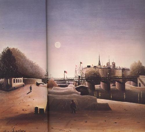 Henri Rousseau View of Ile Saint-Louis from the Port of Saint Nicolas(Evening) Germany oil painting art